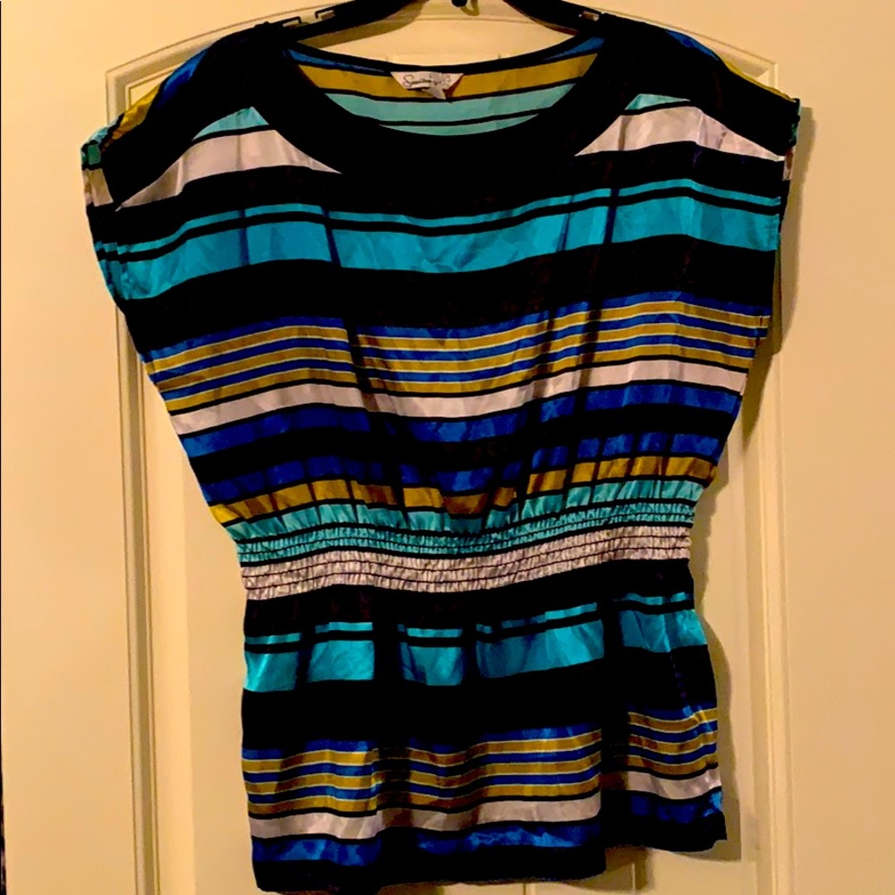 Satin striped blouse